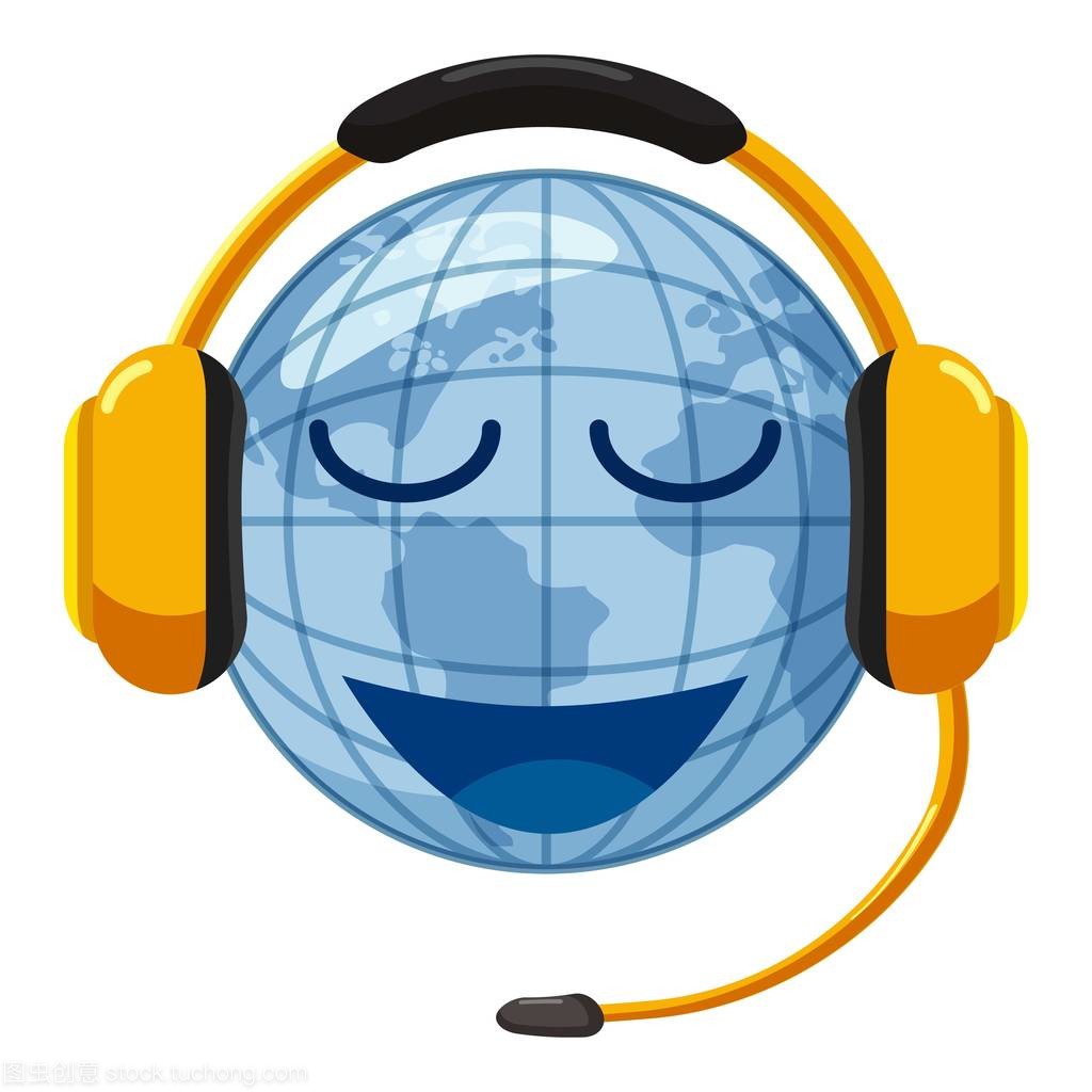 翻譯世界圖標,卡通風格